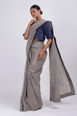 Grey Linen SareeIMG_3813