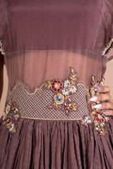 Coffee Brown Embroidered GownDSC05376