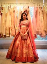 Red Banarasi Lehenga Set3