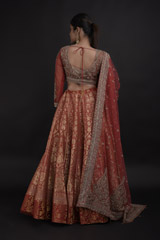 Red Banarasi Lehenga Set_DTR0651