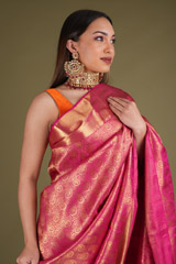 Pink Kanchivaram SareeDSC03878