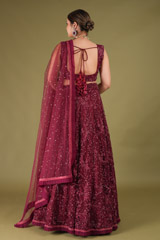 Embellished Maroon LehengaDSC05217