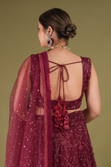 Embellished Maroon LehengaDSC05218