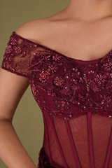Embellished Maroon LehengaDSC05221