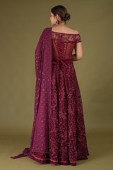 Embellished Maroon LehengaDSC05223