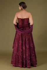 Embellished Maroon LehengaDSC05228