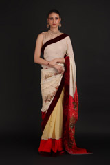 Off White Embroidered SareeIMG_1003