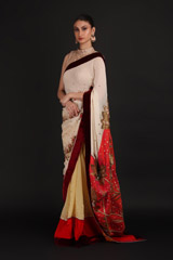 Off White Embroidered SareeIMG_1006