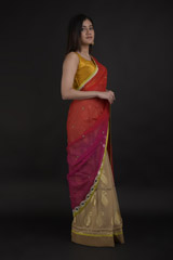Pink Embellished Saree_DTR0971