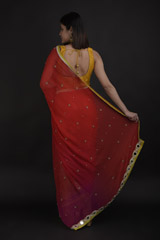 Pink Embellished Saree_DTR0976