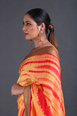 Orange Tie N Dye SareeIMG_9425