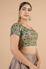 Mirror Work Golden BlouseDSC07380