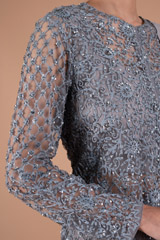 Steel Grey Jaal Work LehengaDSC01345