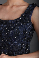 Blue 3D Floral Embellishments GownIMG_0676