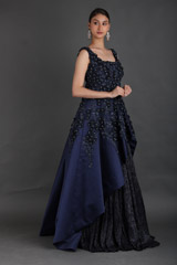 Blue 3D Floral Embellishments GownIMG_0679