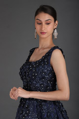 Blue 3D Floral Embellishments GownIMG_0680