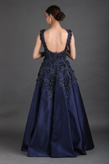 Blue 3D Floral Embellishments GownIMG_0687