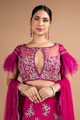 Fuchsia Pink Embellished LehengaDSC09674