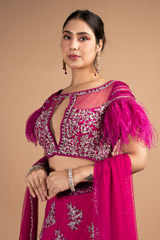 Fuchsia Pink Embellished LehengaDSC09675