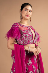 Fuchsia Pink Embellished LehengaDSC09678