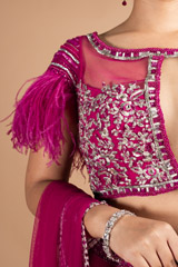 Fuchsia Pink Embellished LehengaDSC09679