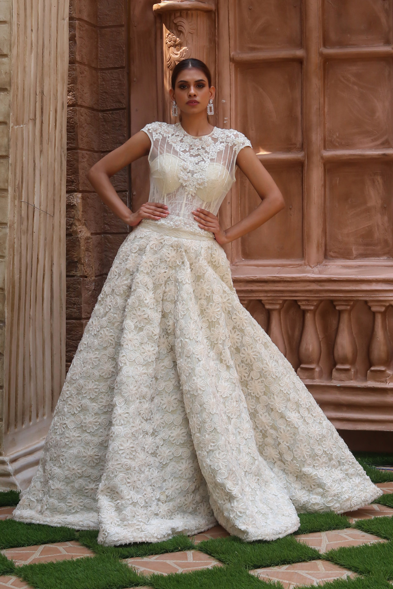 EMBELLISHED FULL-LENGTH GOWN