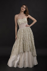 White Embellished Corset Gown1974_video