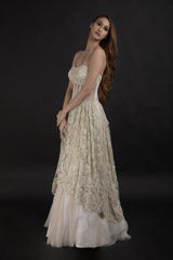 White Embellished Corset Gown_DTR0841