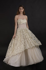 White Embellished Corset Gown