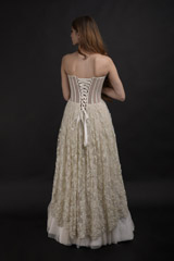White Embellished Corset Gown_DTR0845