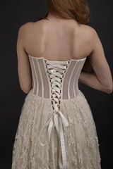 White Embellished Corset Gown_DTR0847