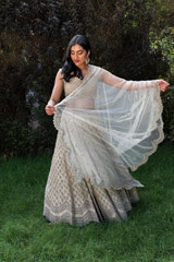 Ivory Organza Scalloped Lehenga_DSC8359-Edit