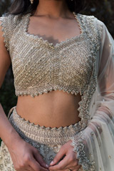 Ivory Organza Scalloped Lehenga_DSC8389-Edit