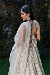 Ivory Organza Scalloped Lehenga_DSC8407-Edit