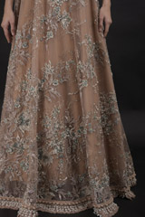 Beige Embellished Gown_DTR0731