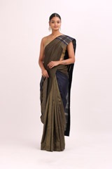 Blue Striped Silk SareeIMG_5295