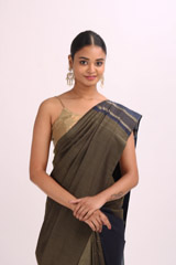 Blue Striped Silk SareeIMG_5304