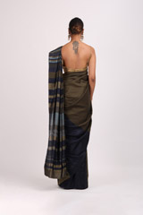 Blue Striped Silk SareeIMG_5327