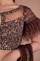 Brown Embellished LehengaDSC05462