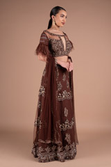 Brown Embellished LehengaDSC05466