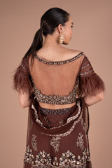 Brown Embellished LehengaDSC05470