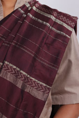 Electric Wine Handcrafted SareeIMG_3775