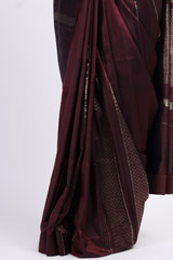 Electric Wine Handcrafted SareeIMG_3785