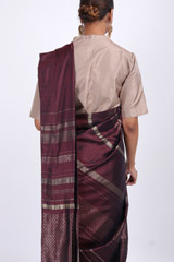 Electric Wine Handcrafted SareeIMG_3791