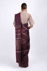 Electric Wine Handcrafted SareeIMG_3794