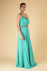 Turquoise One Shoulder GownDSC07019