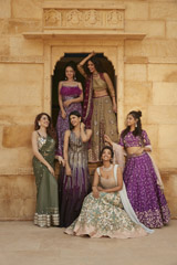 Purple Feather Embellished Lehenga Set3