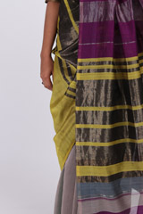 Multi Color Striped SareeIMG_3865