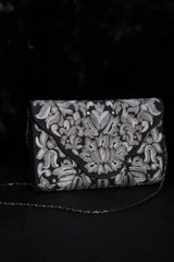 Dark Grey Embroidered Clutch2001_video