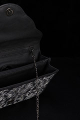 Dark Grey Embroidered ClutchIMG_1471